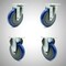 Service Caster 5 Inch SS Blue Polyurethane Swivel Top Plate Caster Set with 2 Rigid SCC SCC-SS20S514-PPUB-BLUE-2-R514-2 - alternate 1